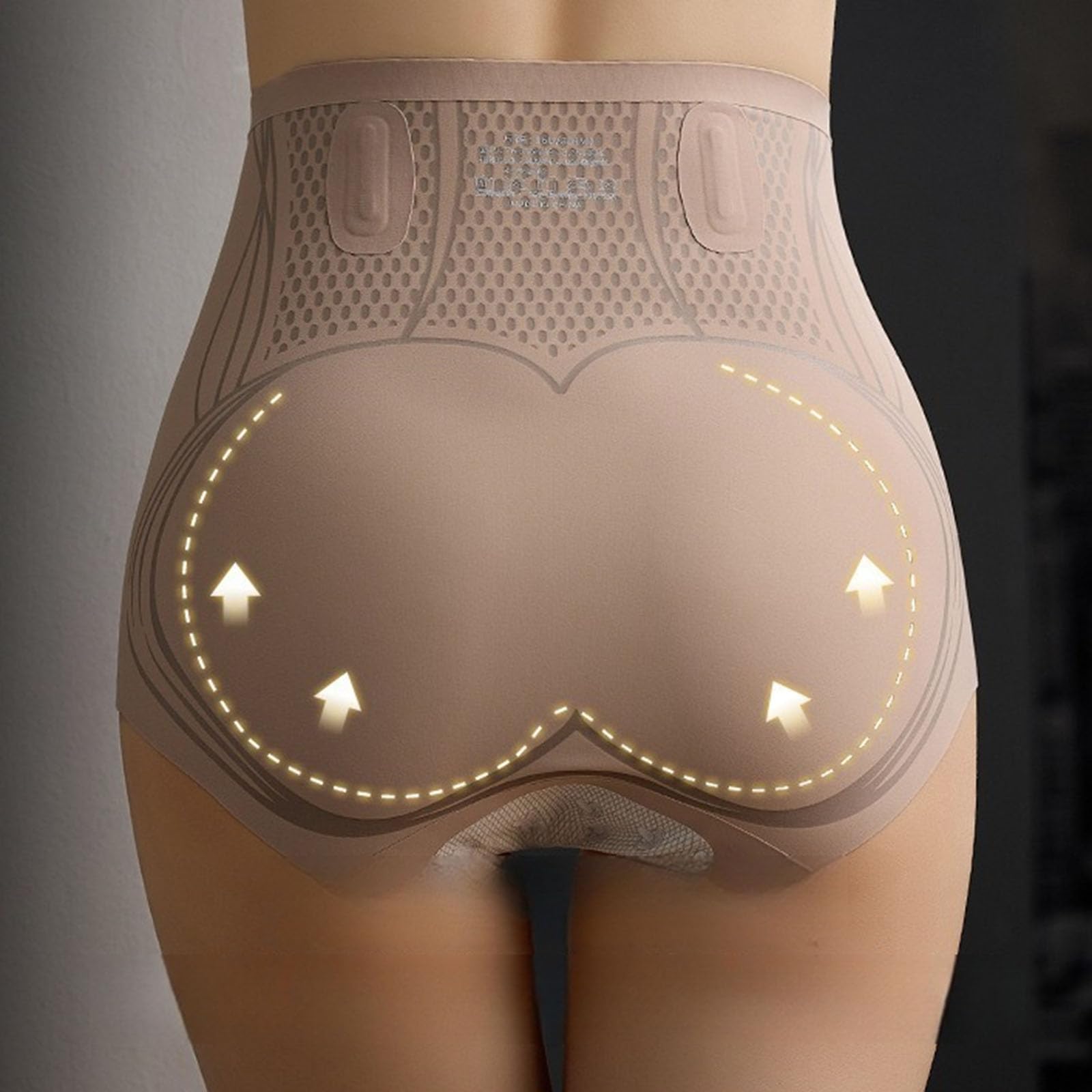 Pantaloncini modellanti per la riparazione della fibra ionica di seta ghiacciata, pantaloncini modellanti per il controllo della pancia