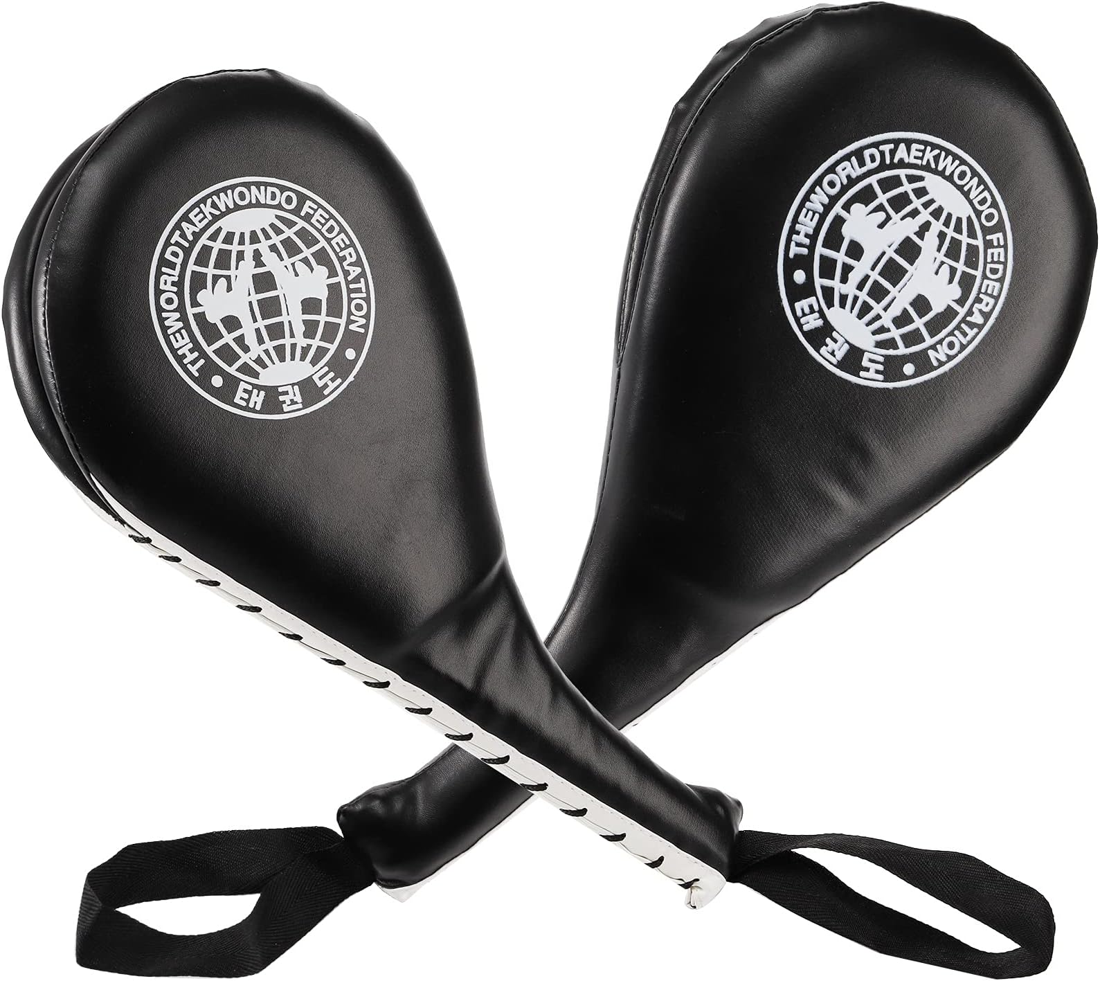 Nicunom 2 Pack Taekwondo Kick Pads, Durable Striking Pad Target TKD Karate Martial Arts Strike Targets Kickboxing Training, Black
