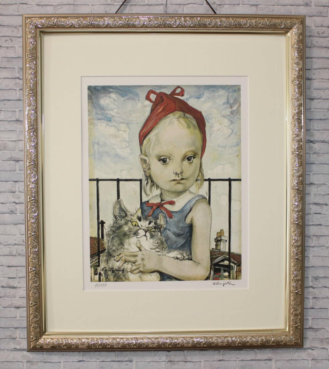 藤田嗣治 エスタンプリトグラフ「猫」 150部限定 15/150 藤田嗣治 エスタンプリトグラフ「猫」 150部限定 15/150 藤田