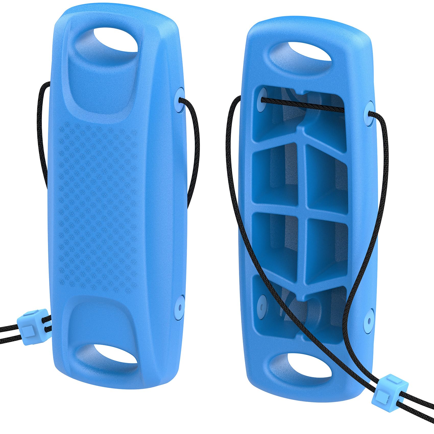 BALAVA Boat Fenders 2 Pack,Boat Bumpers for Docking,EVA Boat Bumpers Boat Fenders for Docking Ugrade Boat Bumpers Fenders with Elastic Cords and Fixed Locks for Yachts,Bass Boat,Pontoon Boat(Blue)