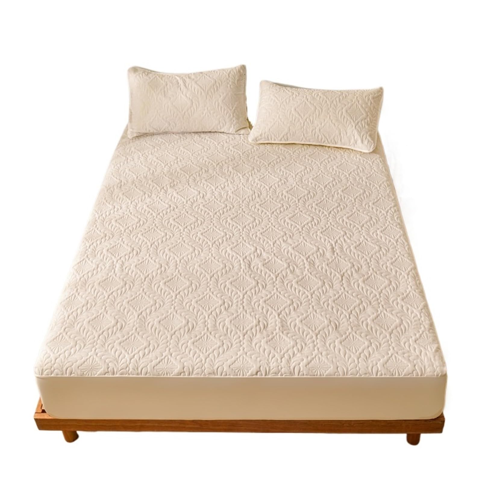 Mattress Protector 1PC Plain Mattresses Cover,Thickened Design,Dustproof, Breathable,All Seasons(Tuose,180x200cm)