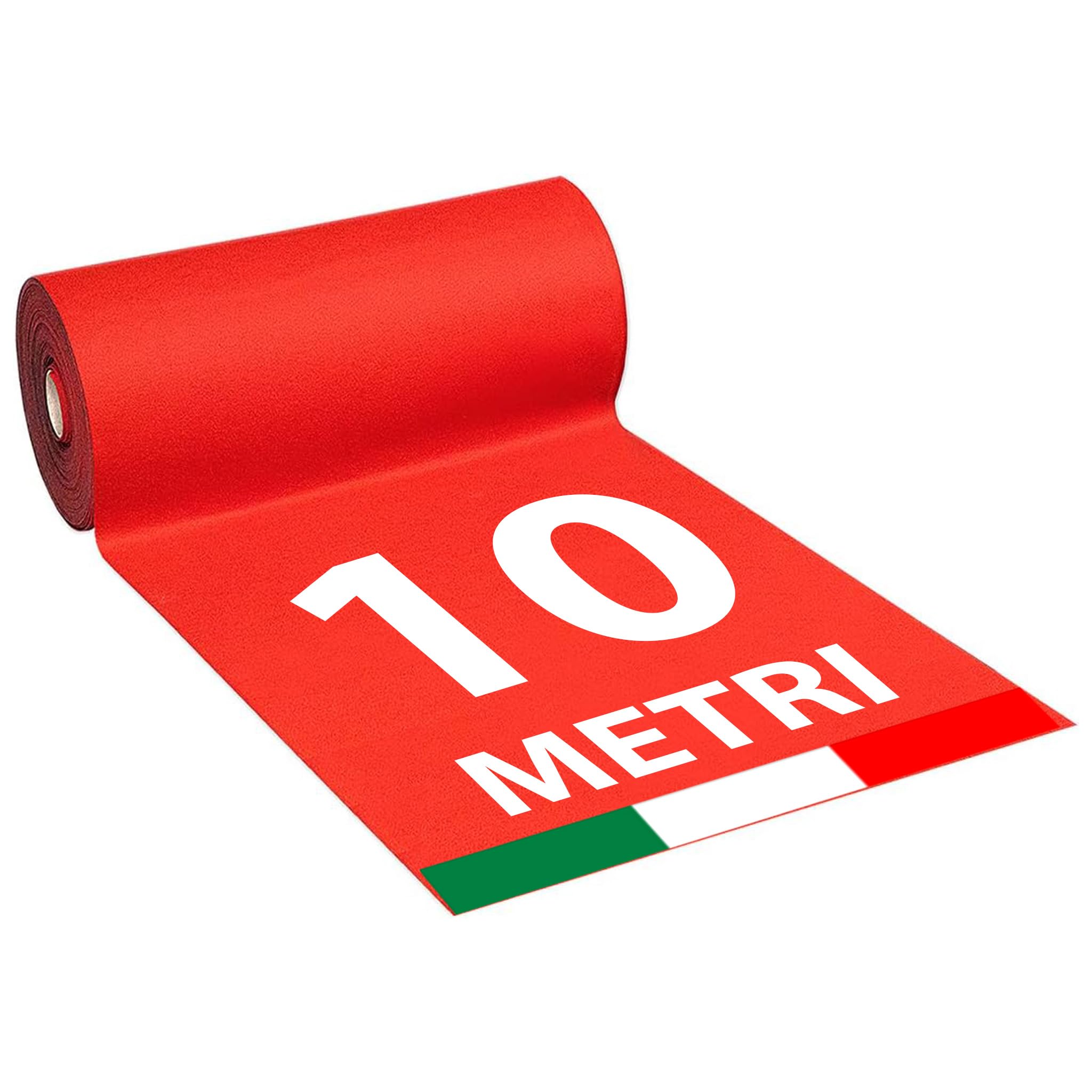 SOLEILUX 1mt x 10mt Passatoia Rossa Natalizia Tappeto ROSSO Feltro rosso natale chiesa matrimonio negozio - Prodotto italiano
