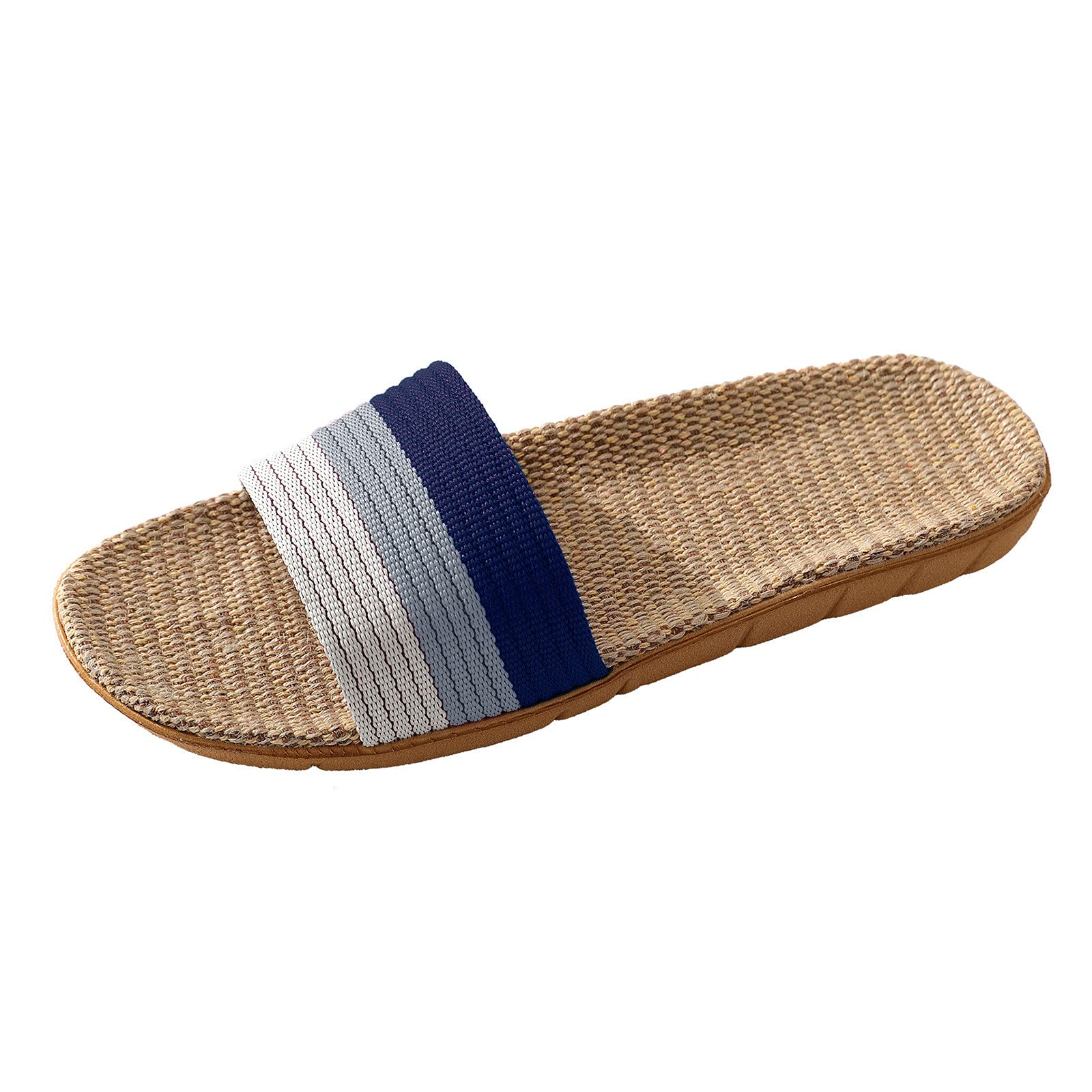 Cloth Slippers Linen Slippers Fashion Unisex Linen Summer Beach Shoes Skidproof Indoor Outdoor Slippers Silent Shoes Causal Beach