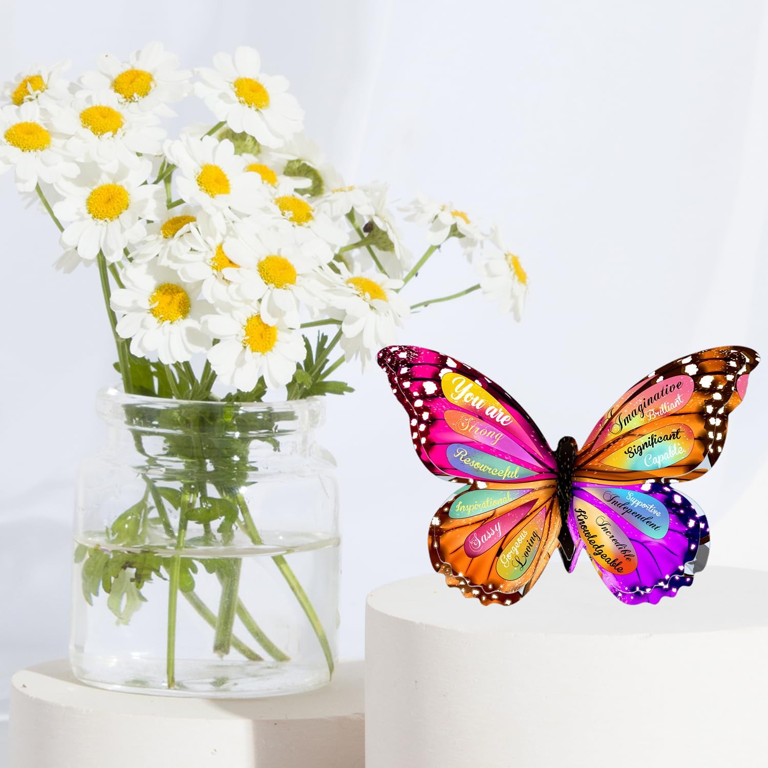 Positive Affirmations Decor, Inspirational Decor, You are Enough, Motivational Gifts for Women, Friends, Acrylic Butterfly Keepsake, Knick Knacks for House - Image 4