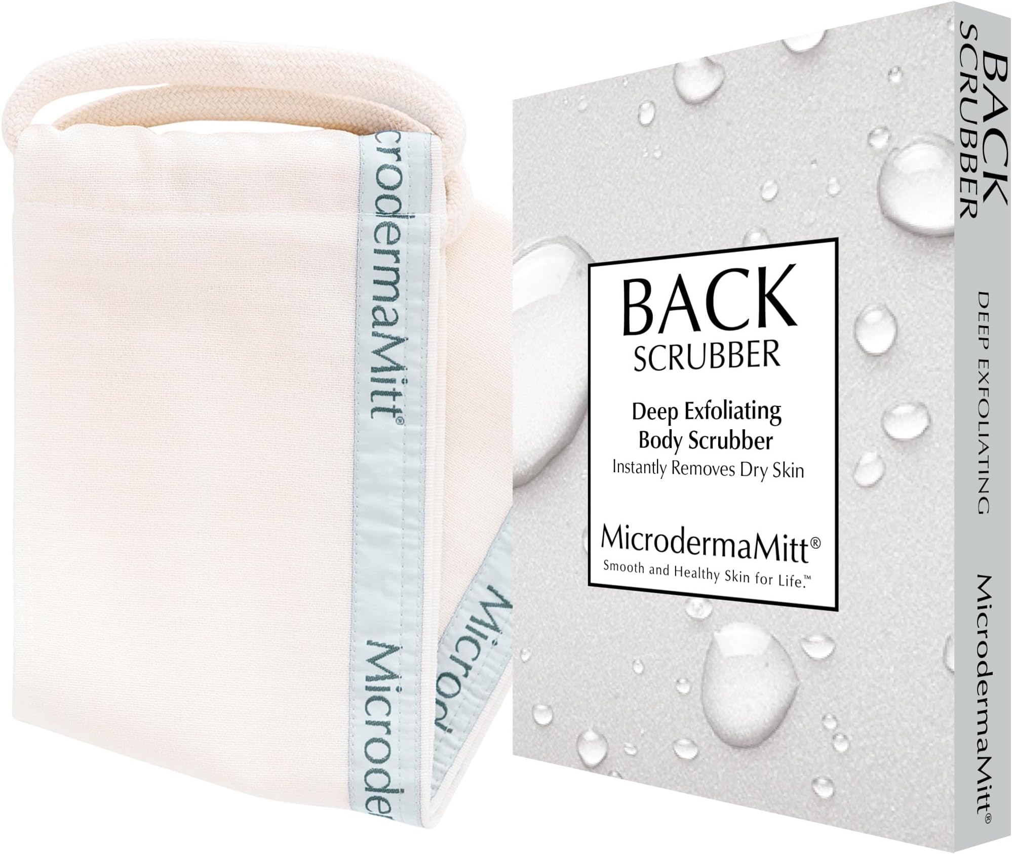 Deep Exfoliating Back Scrubber for Bath & Shower - Dead & Dry Skin Remover - Double-Sided Exfoliator - Body Wash Cloth for Men & Women