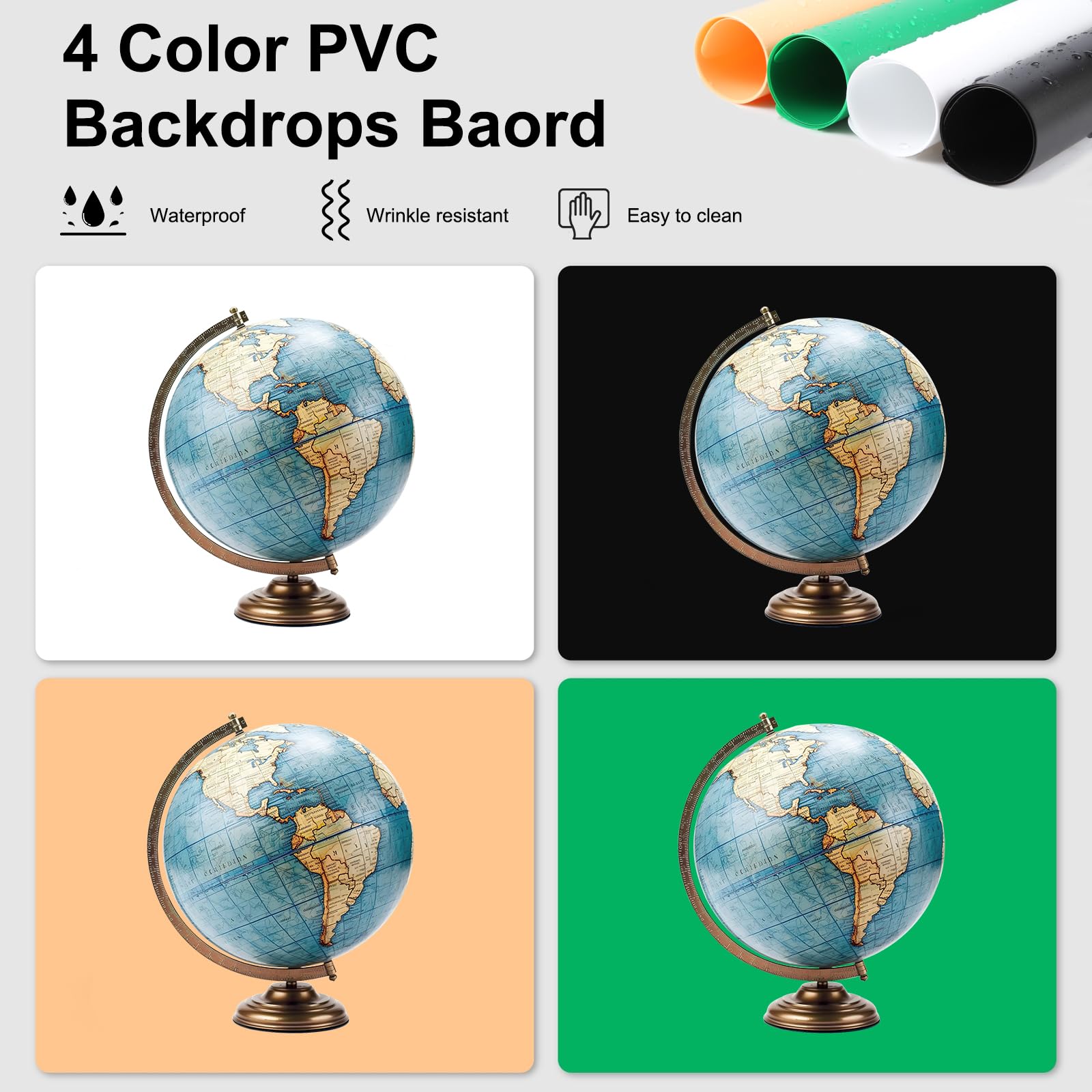 PULUZ Studio Photo Box Portatile 60x40X50cm, Scatole di Luce Kit con Temperature di 3 Colori Regolabili 672pcs LED & 4 PVC Sfondi per Fotografia Prodotti