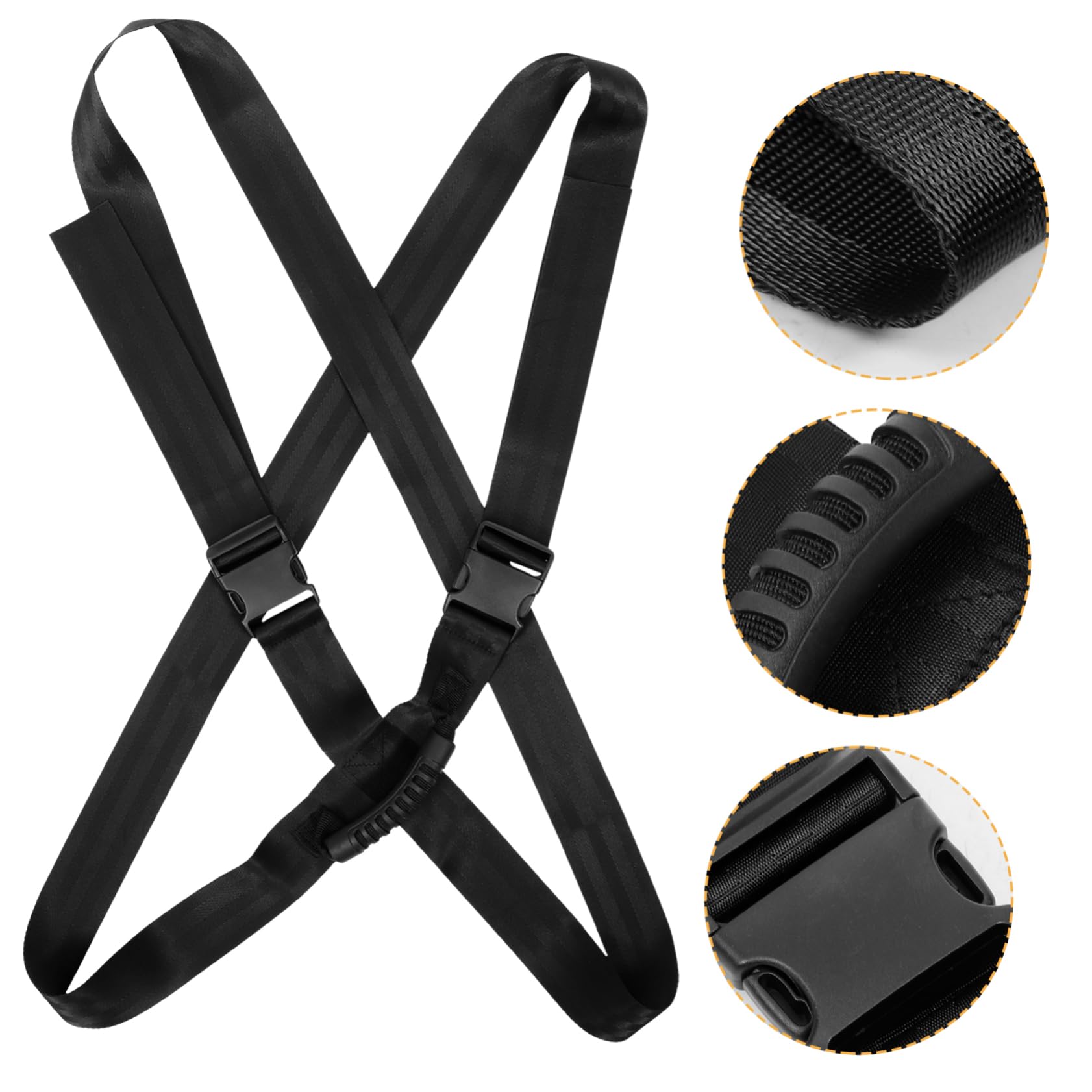GALPADA 5 Juegos Correas de Equipaje Hebillas Maletas Bolsas Manejar Correa de Equipaje Correa de plástico para Equipaje Bandas de Maleta Correa de Amarre para Maleta poliéster Black