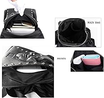 Amazon.com: nice-buy Skull Punk Art Fashion Backpack Hooded