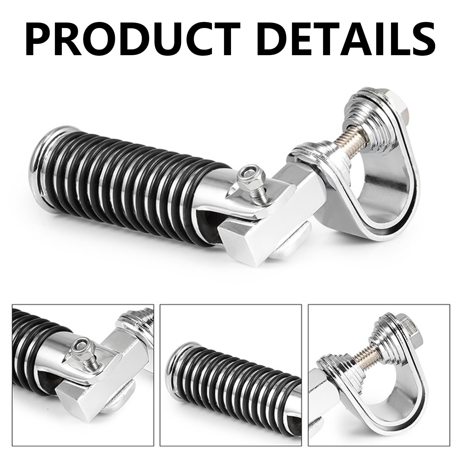 Poggiapiedi Per Moto, 2 Pezzi Universali Modificati Cnc Poggiapiedi Per Barre Paramotore Per Moto 28 Mm-32 Mm Pedali Pieghevoli A 90 Gradi In Lega Di Alluminio Con Protezione In Gomma