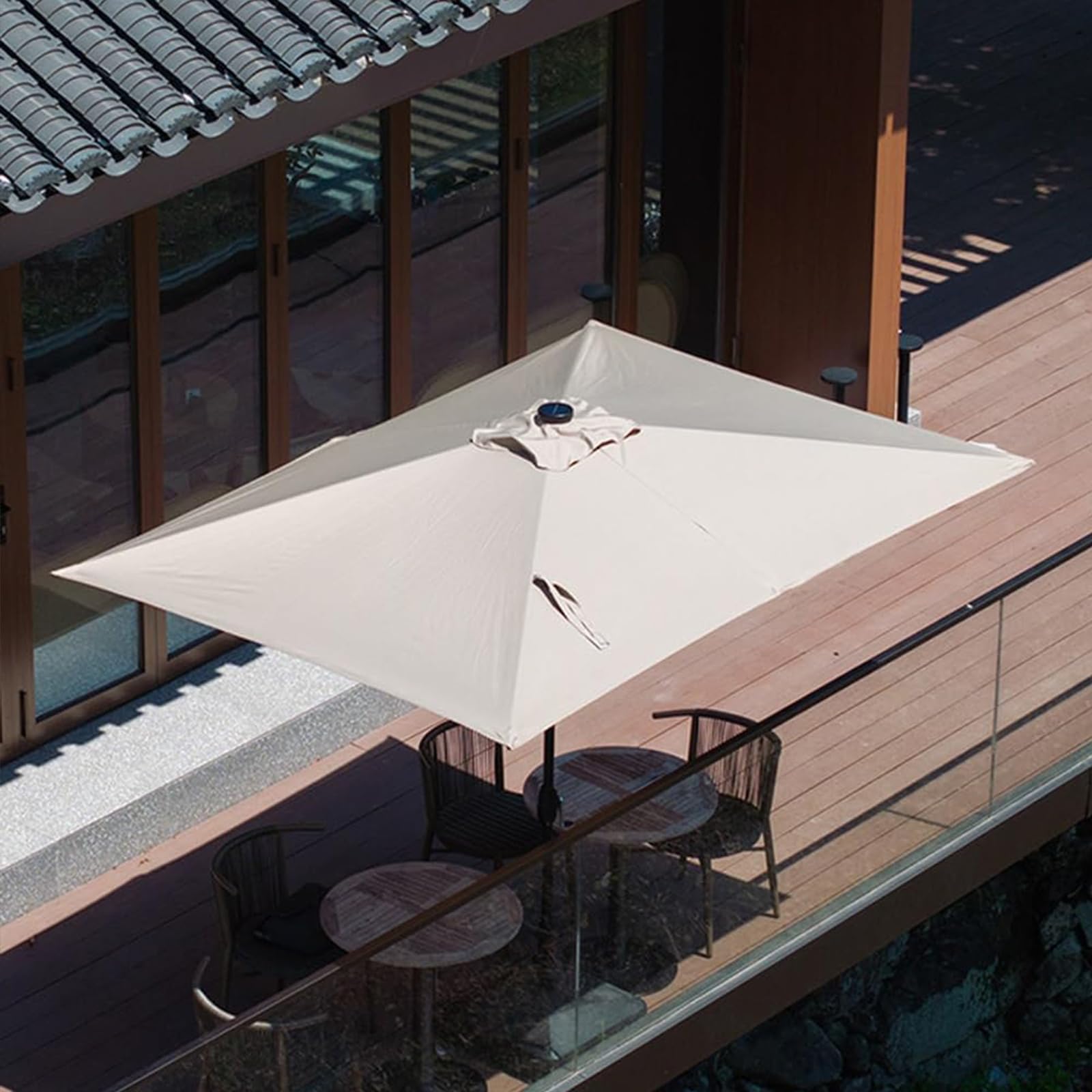 Sombrilla Playa Tela para Sombrilla Sombrilla Jardin Toldo De Repuesto para Sombrilla Funda De Repuesto para Sombrilla De 6 Varillas Green 3x3 m