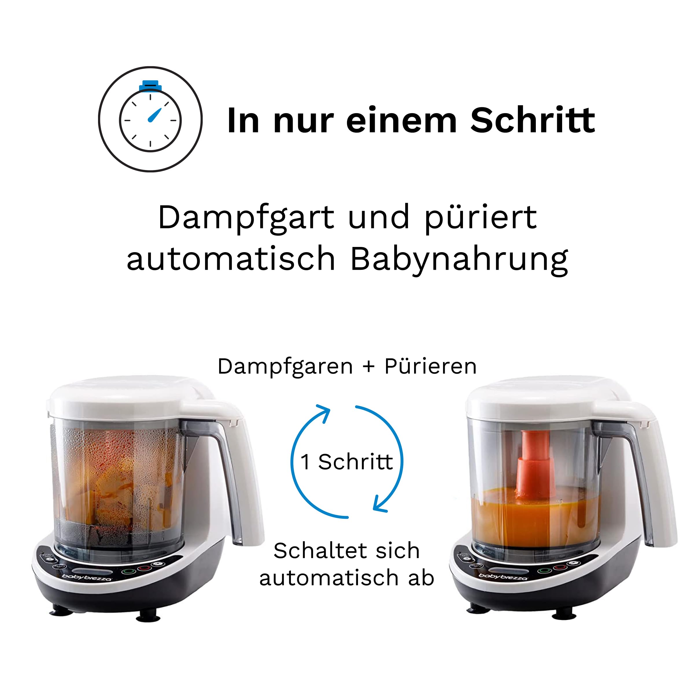 Baby Brezza Formula Pro Advanced & Food Maker Deluxe Bundle Set | Automatische Flaschenzubereitung, Dampfgaren, Mixen, Auftauen, Erwärmen, Babybrei, Babynahrung, Zubehör