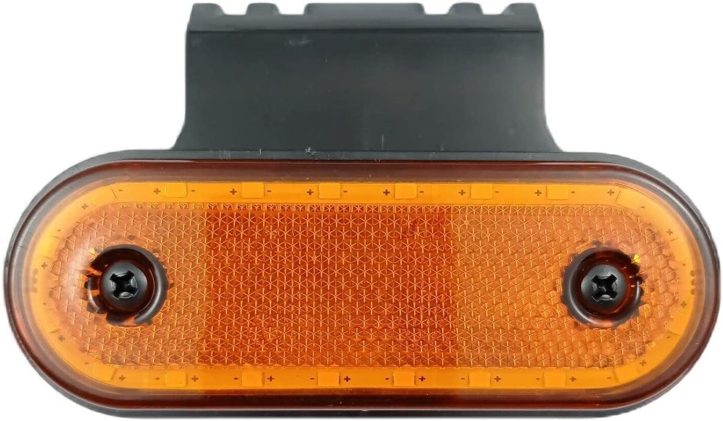 4x Feux LED Jaunes Gabarit Position Latéraux 12/24V - Camion Remorque Tracteur E9