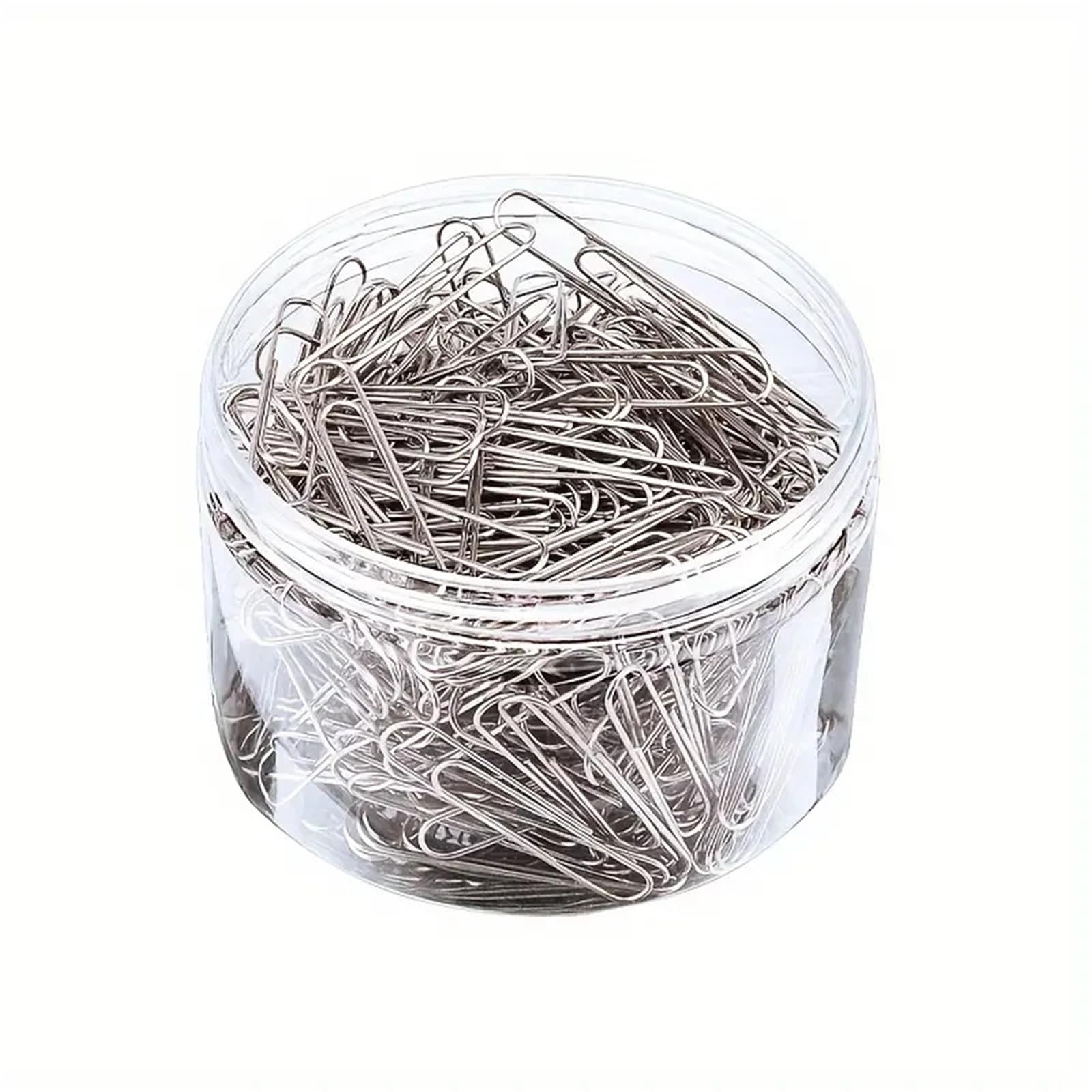 Lot de 1 000 trombones en métal gris clair pour bureau, école, maison