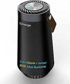 Gerador de ozônio para carro, máquina de ozônio 2 em 1 + ionizador de ar para limpar odores de animais de estimação, cheiro de cigarro, poeira, pólen para viagens, casa, tamanho portátil, sem