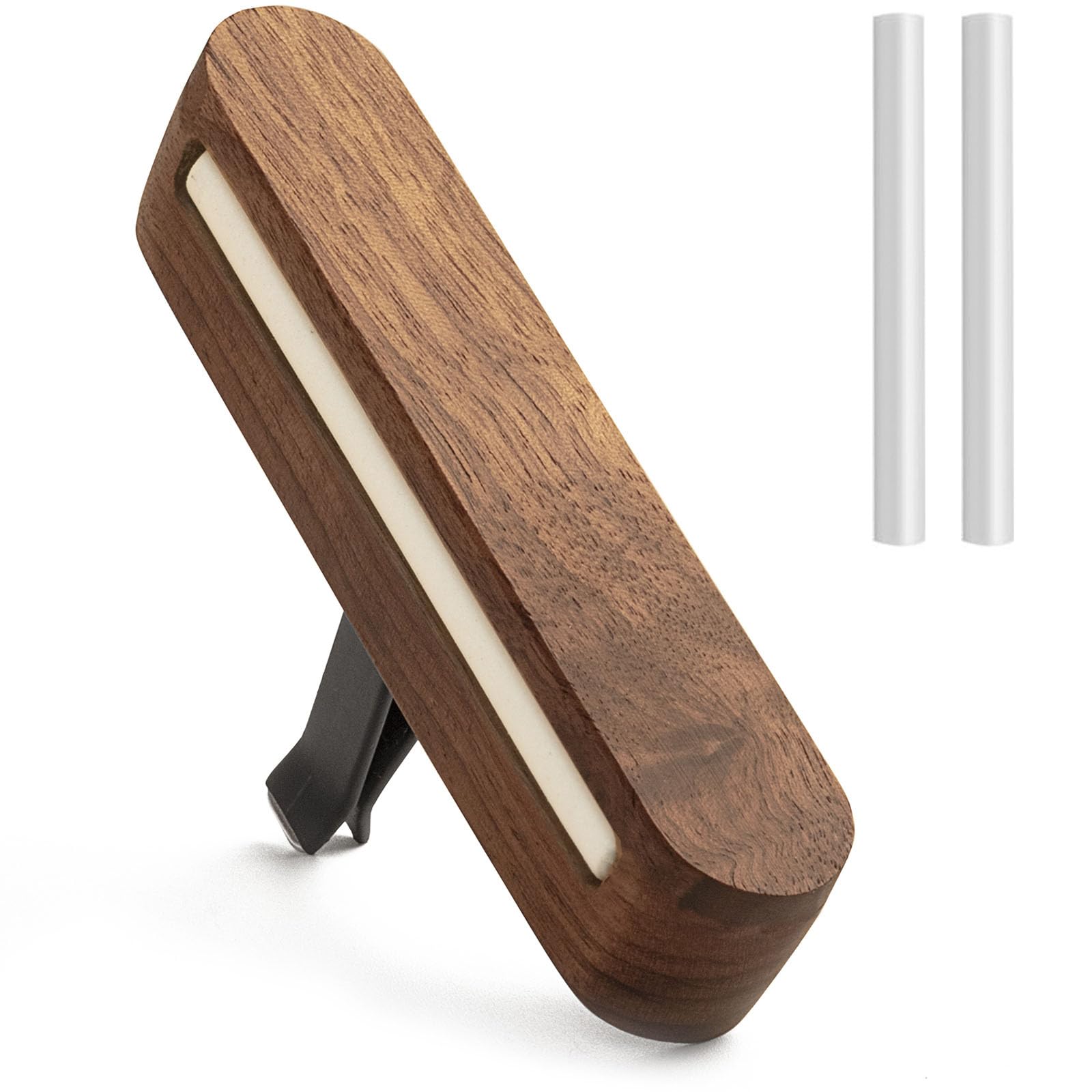 Ambientador de coche con fragancia de madera de nogal, clips creativos para difusor de ventilación interior de coche con varillas de aceite esencial, accesorios decorativos con fragancias automotrices.