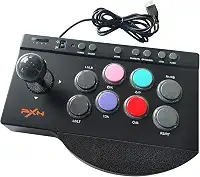 PXN Arcade Fight Stick 0082 Fight Stick Arcade Game Fighting Joystick PC with Turbo/Macro Functions Compatible with PC, PS4, PS3, Xbox One, Xbox Series X|S, Android TV Box, Switch