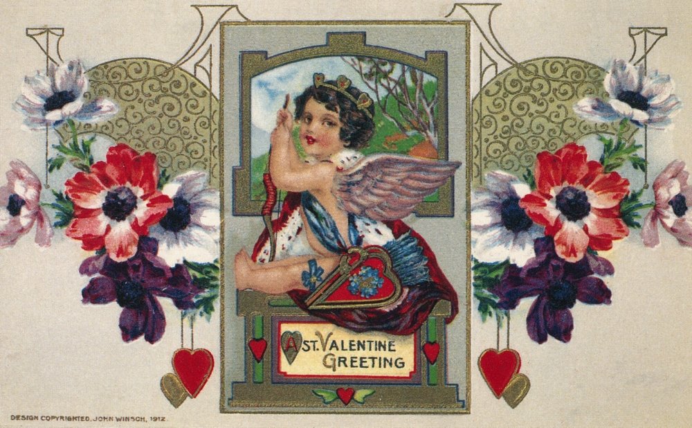 Valentine'S Day Card. /Nprinted In Germany, 1912. Poster Print by (24 x 36)