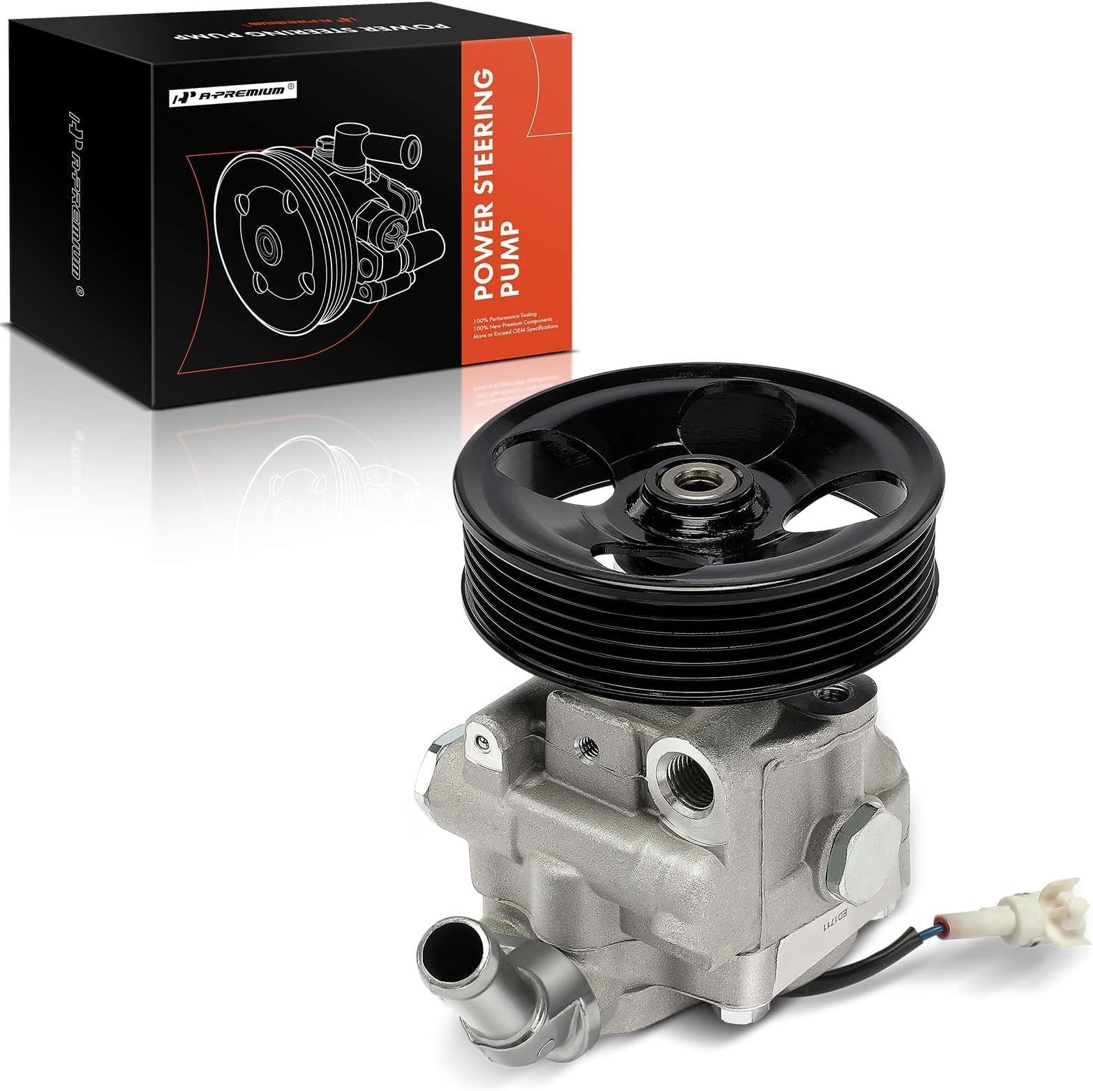 APremium Power Steering Pump, with Pulley, Compatible with