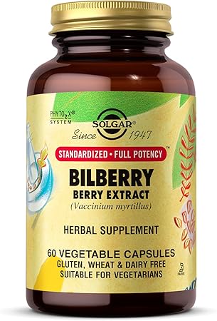 Amazon.com: Solgar Standardized Full Potency Bilberry Berry Extract ...