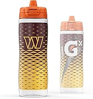 Vista 37 de Gatorade Gx NFL - Botellas antideslizantes para apretar, 30 onzas líquidas, sistema de hidratación Gx Miami Dolphins