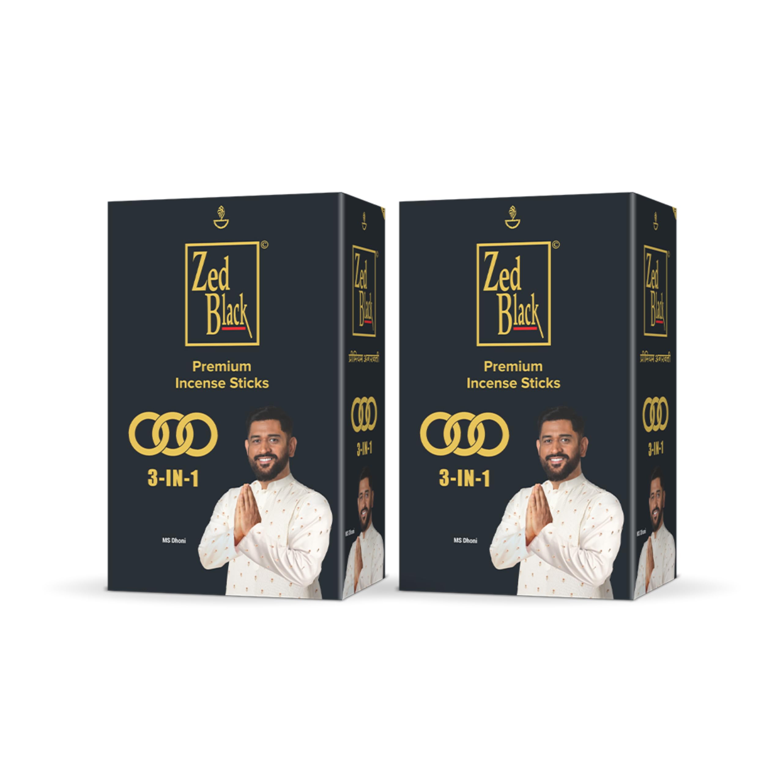 3 -In-1 Long Lasting Mesmerizing Scent Incense Sticks - Pack Of 2