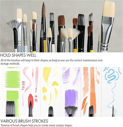 Miniatura 4 de ARTIFY - Juego de 10 brochas de pintura, con estuche de transporte