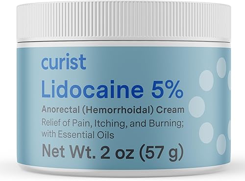 Curist Crema de lidocaína al 5% para aliviar el dolor tópico, adormece rápida y eficazmente con 5% de crema adormecedora de lidocaína - (1 paquete,