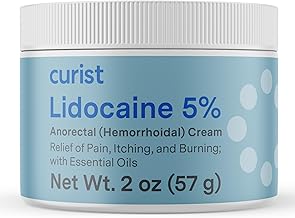 Curist 5% Lidocaine Cream Topical Pain Relief - Numb Quickly & Effectively with 5% Lidocaine Numbing Cream - (1 Pack - 2 oz Jar)