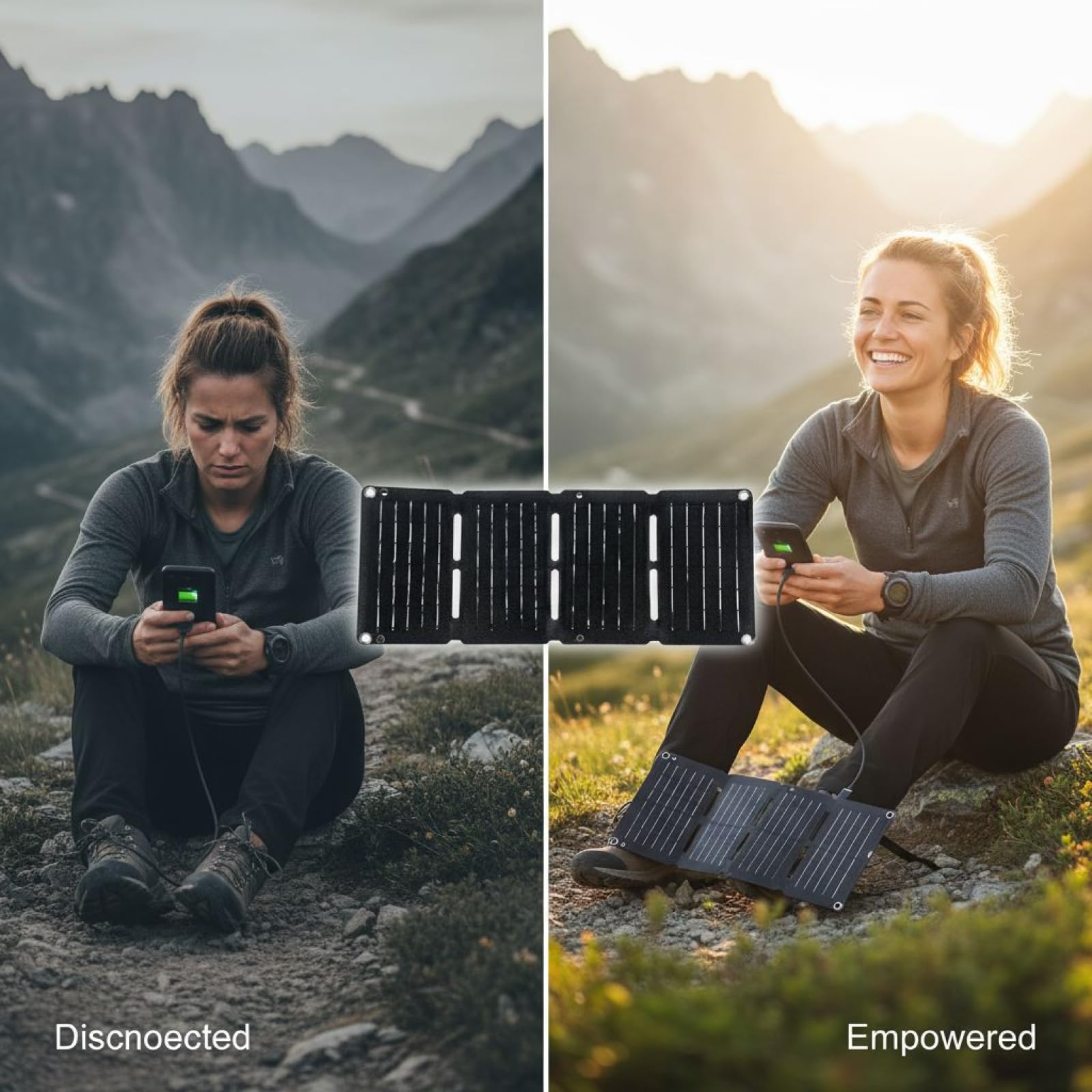 Przenośna ładowarka solarna 10 W, USB/typ C, składany panel, 18 x 10 cm, Etfe, do telefonu komórkowego, biwakowania, wędrówek, podróży