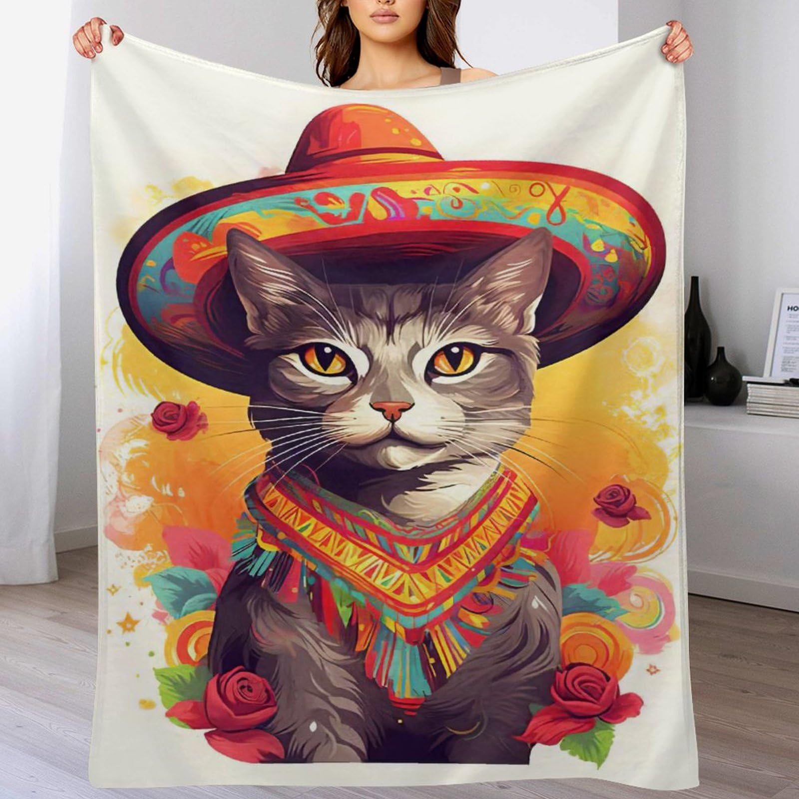 Couverture polaire chat contre le froid avec ce plaid canapé chaud en flanelle