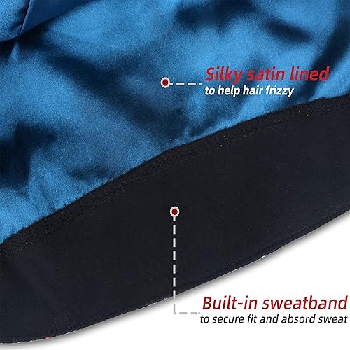 Miniatura 4 de ABAMERICA Gorras quirúrgicas para mujer, gorro de enfermera, soporte funcional para cola de caballo para cabello largo, individual o forrado de satén