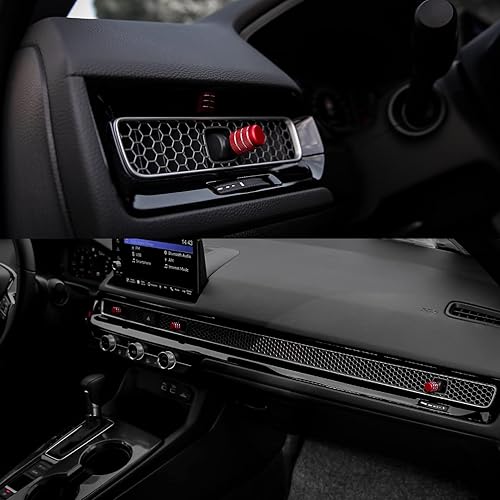 Miniatura 5 de CKE 4 piezas compatibles con Honda Civic CR-V 2026 2025 2024 2023 Accesorios para consola central de automóvil, tapas de perilla de ventilación de