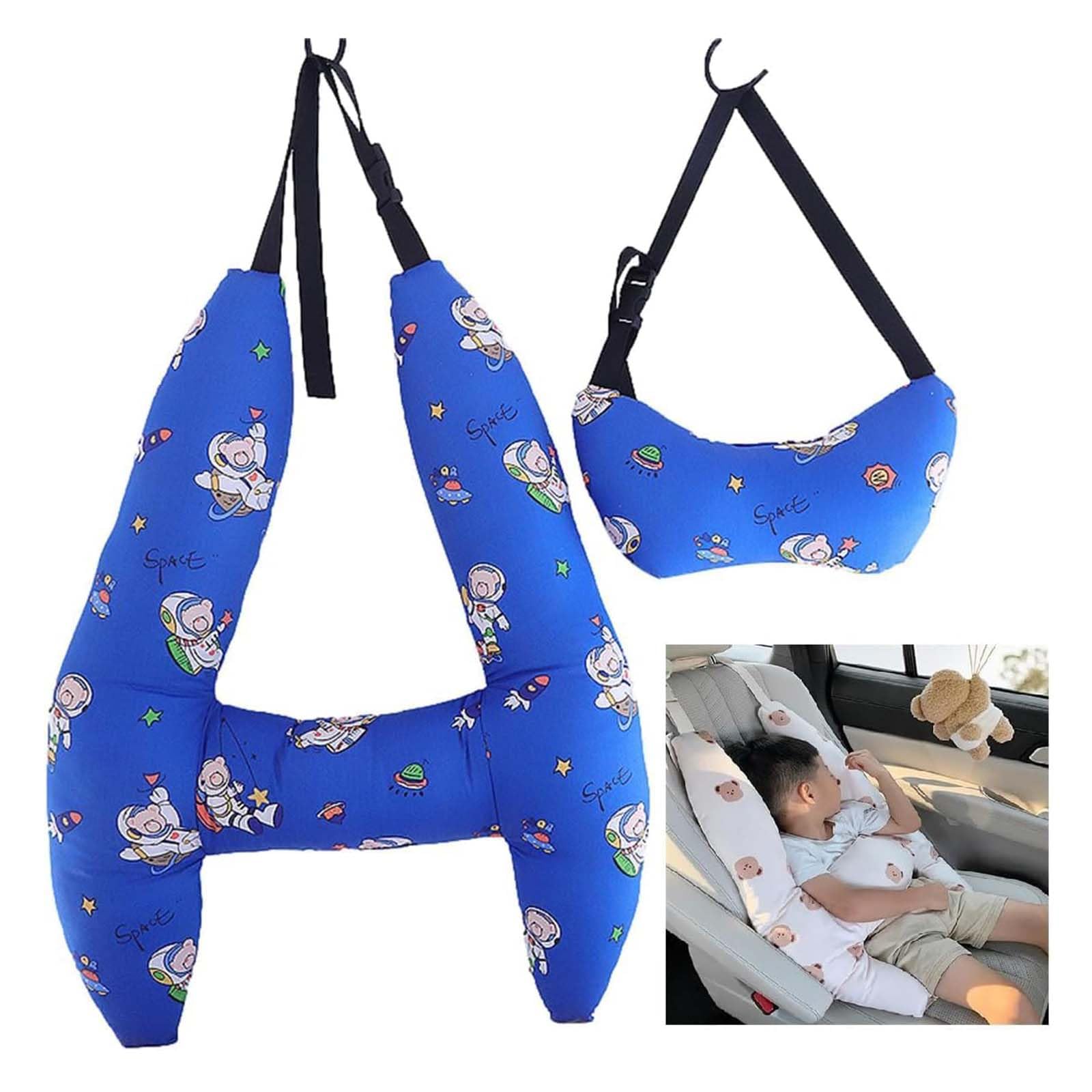 Swiftcare Travel Pillow, Swift Care Travel Pillow for Car, Toddler Car Seat Sleeping Head Support, Kid and Adult Car Sleeping Neck Head Support H-Shape Travel Pillow, for The Back Seat of Car (C#)