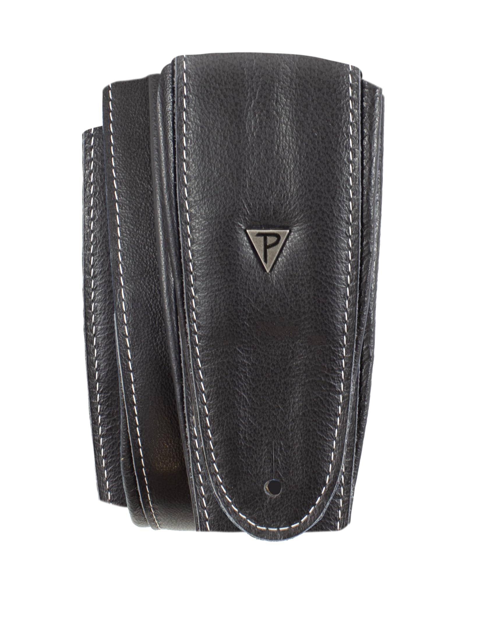 Perri's Leathers Ltd. – Padded Leather Guitar Strap – Adjustable Length – For Electric, Acoustic, and Bass Guitars – Black – Made in Canada