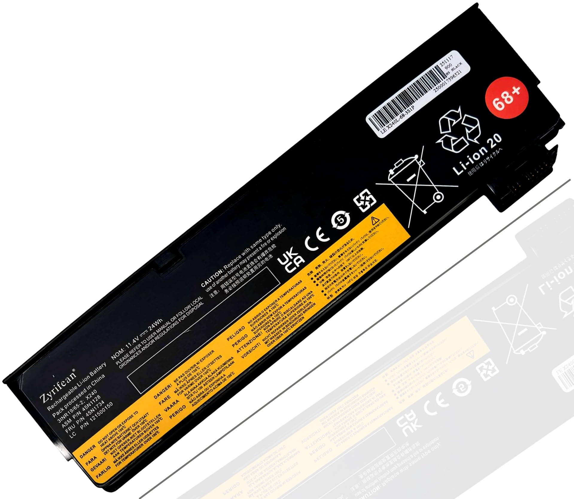 24Wh 68 45n1126 45n1127 akku für Lenovo ThinkPad X240 X250 X260 X270 T440 T440S T450 T450S T460 T460P T470P T550 T560 W550 W550S L450 L460 L470 Series 45N1124 45N1125 0C52862 0C52861