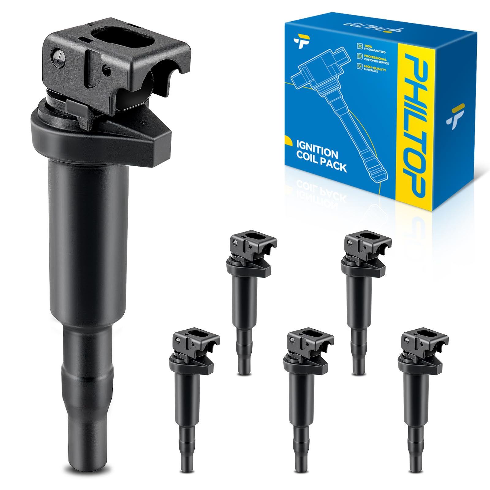 PHILTOP 6-Pack Ignition Coils UF506 for 328i X1/2/3/4/5/6 528i 535i 335i Z4