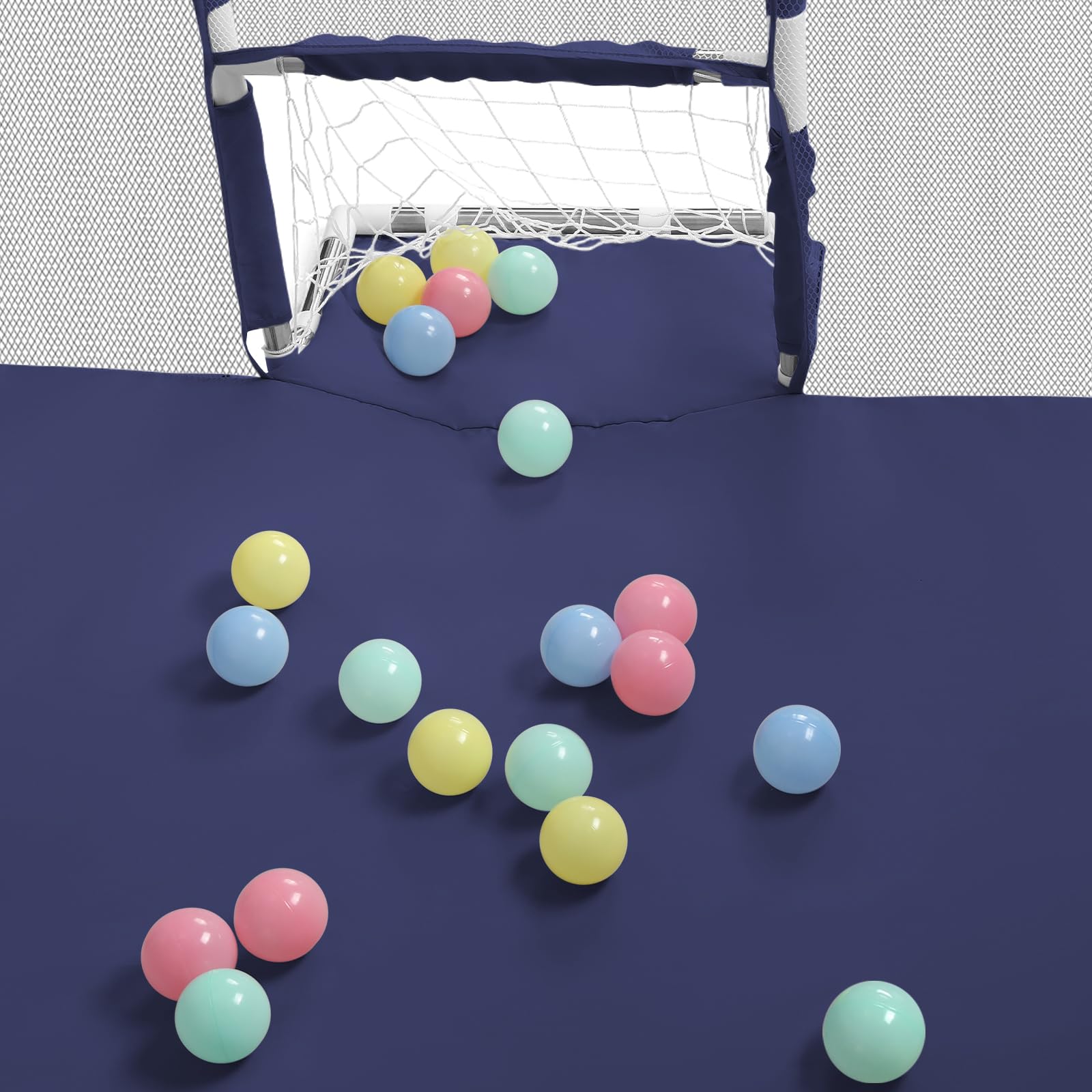 Parc Bébé, 180x120 cm Parc Enfant en tissu oxford, Playpen Baby avec Maille Respirante, Centre d'activités pour Enfants (180 x 120 cm / 50 petites boules + 4 anneaux de traction)