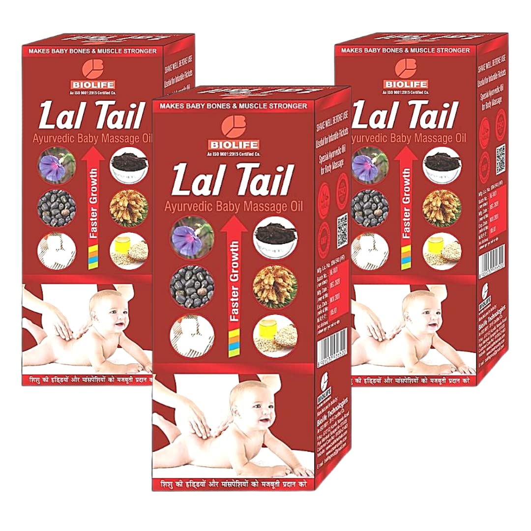Biolife Lal Tail Clinically Proven Ayurvedic Baby Massage Oil for