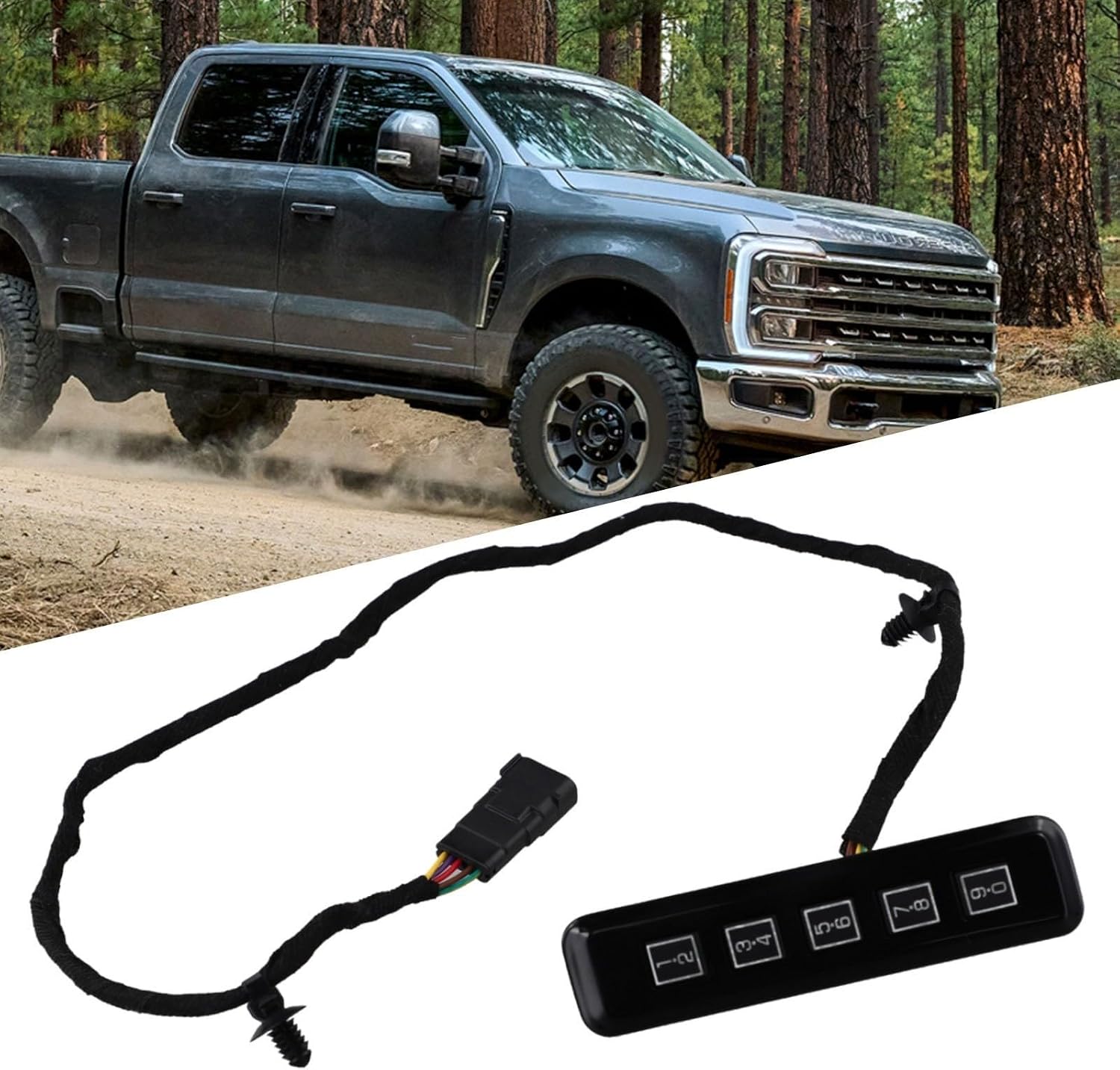 OEM FL3Z-14A626-AD Keyless Entry Keypad for Ford F-150 2015-2020, F-250 F-350 2017-2020, Exterior Door Lock Keyboard Black