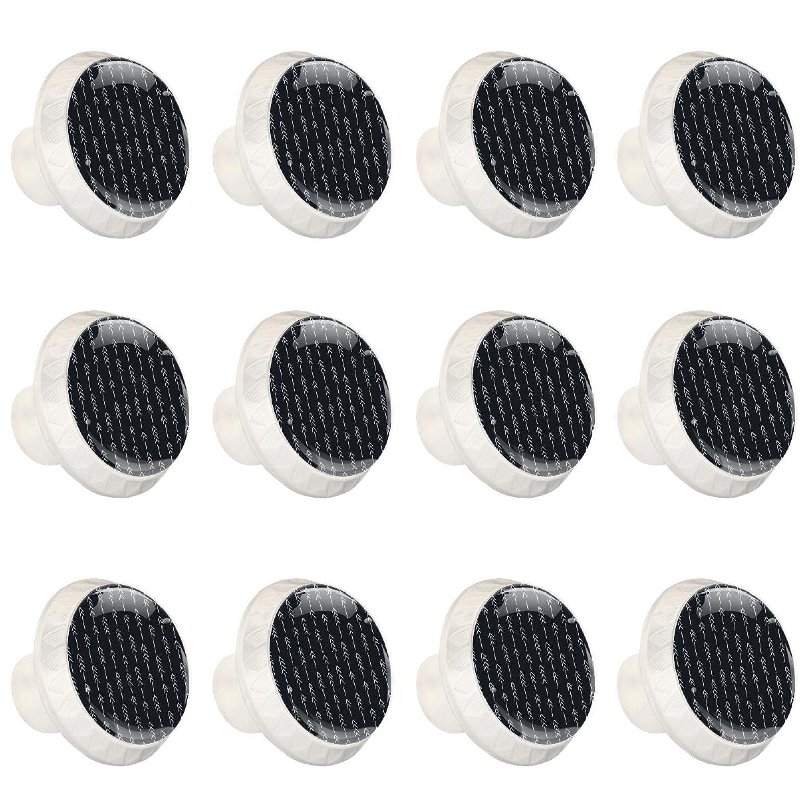 Boutons d'armoires de cuisine gris et blanc poignée placard tiroirs 12PCS
