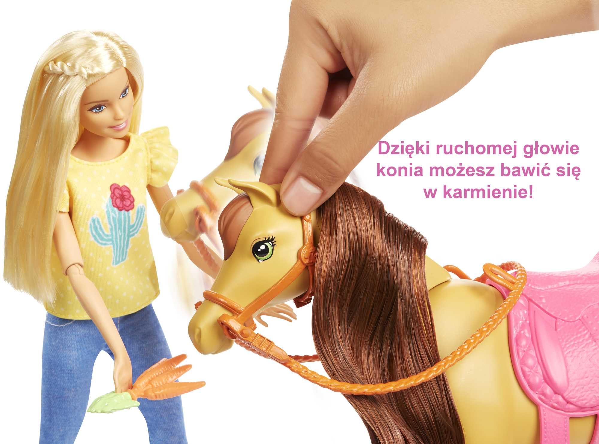 BARBIE Stadnina koni Zestaw + Lalki Barbie i Chelsea (blondynki), 2 konie o ruchomych głowach + ponad 15 akcesoriów, dla dzieci od 3 roku życia, FXH15