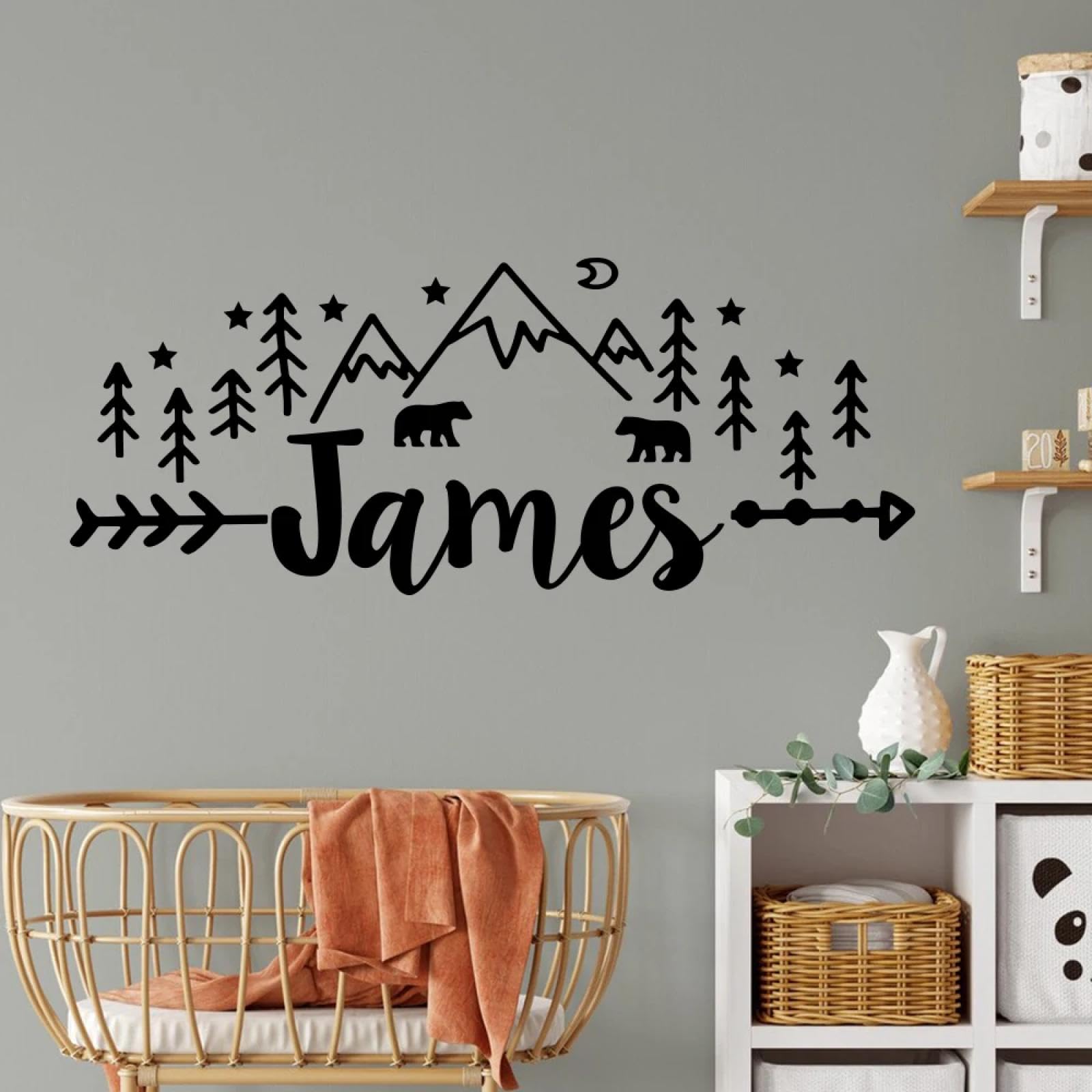 WEIMEIJIE Tree Bear wall Stickers for Boys' Rooms, Woodland, Jungle, Teenagers' and Children's Rooms, bedrooms, playrooms, Art Stickers