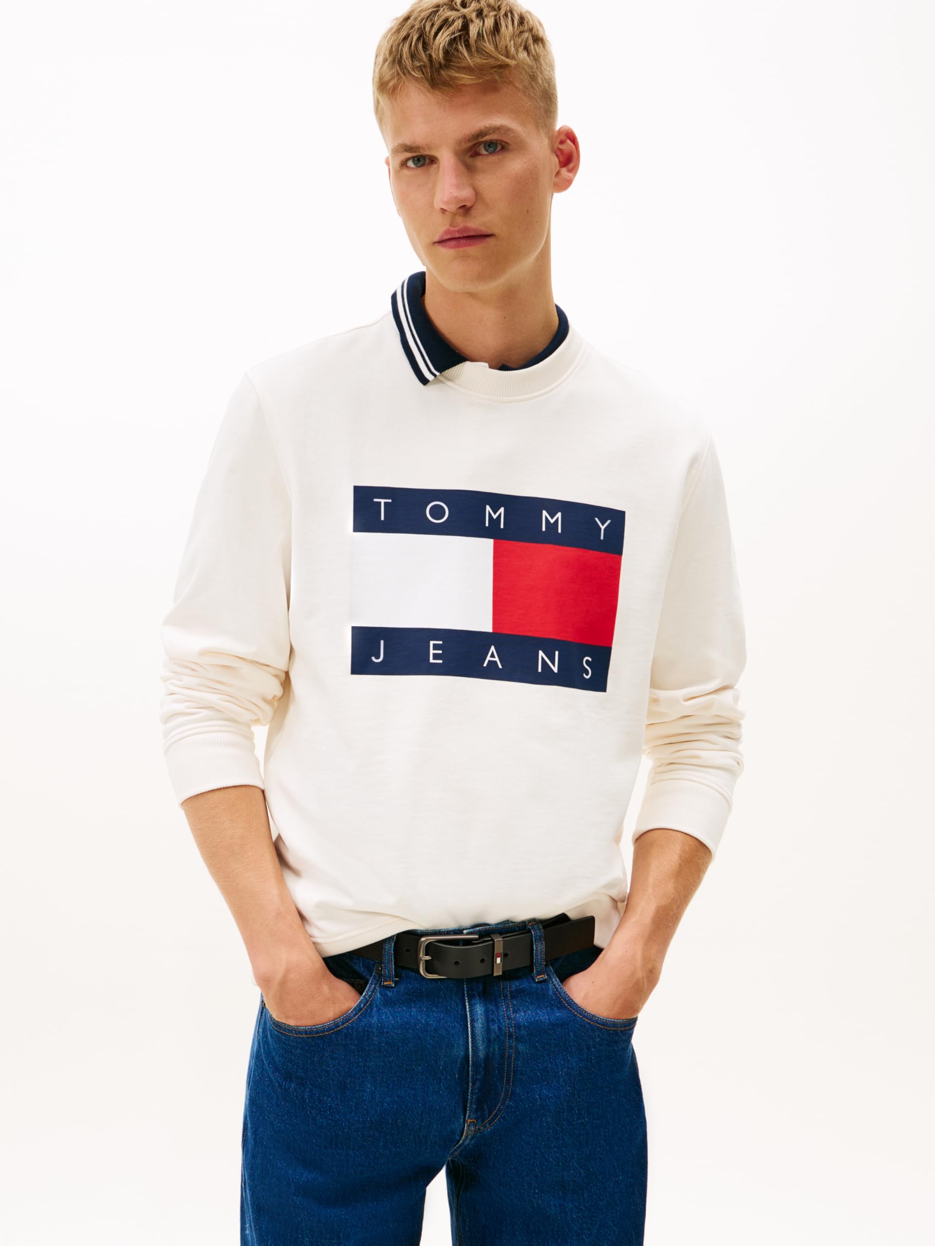 TJM REG BIG FLAG CNECK EXT Sweatshirt Erkek