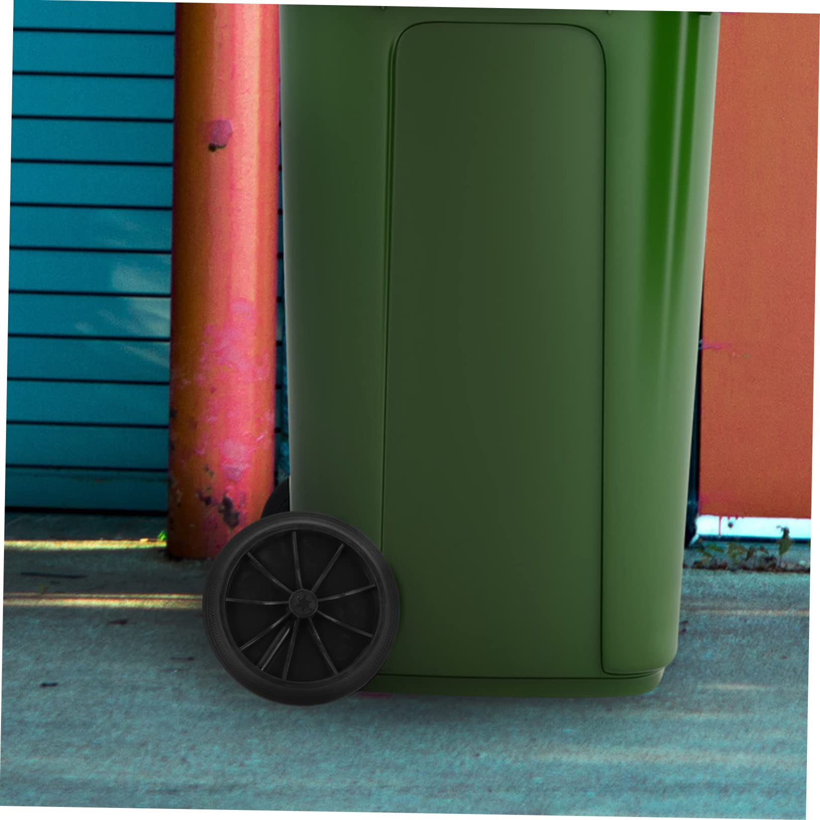 Cabilock 2 Piezas De Repuestos Para Botes De Basura Ruedas De Plástico Caja De Almacenamiento De Plástico Para Exteriores Ruedas De Servicio Pesado Carretilla Ruedas De Plástico Para