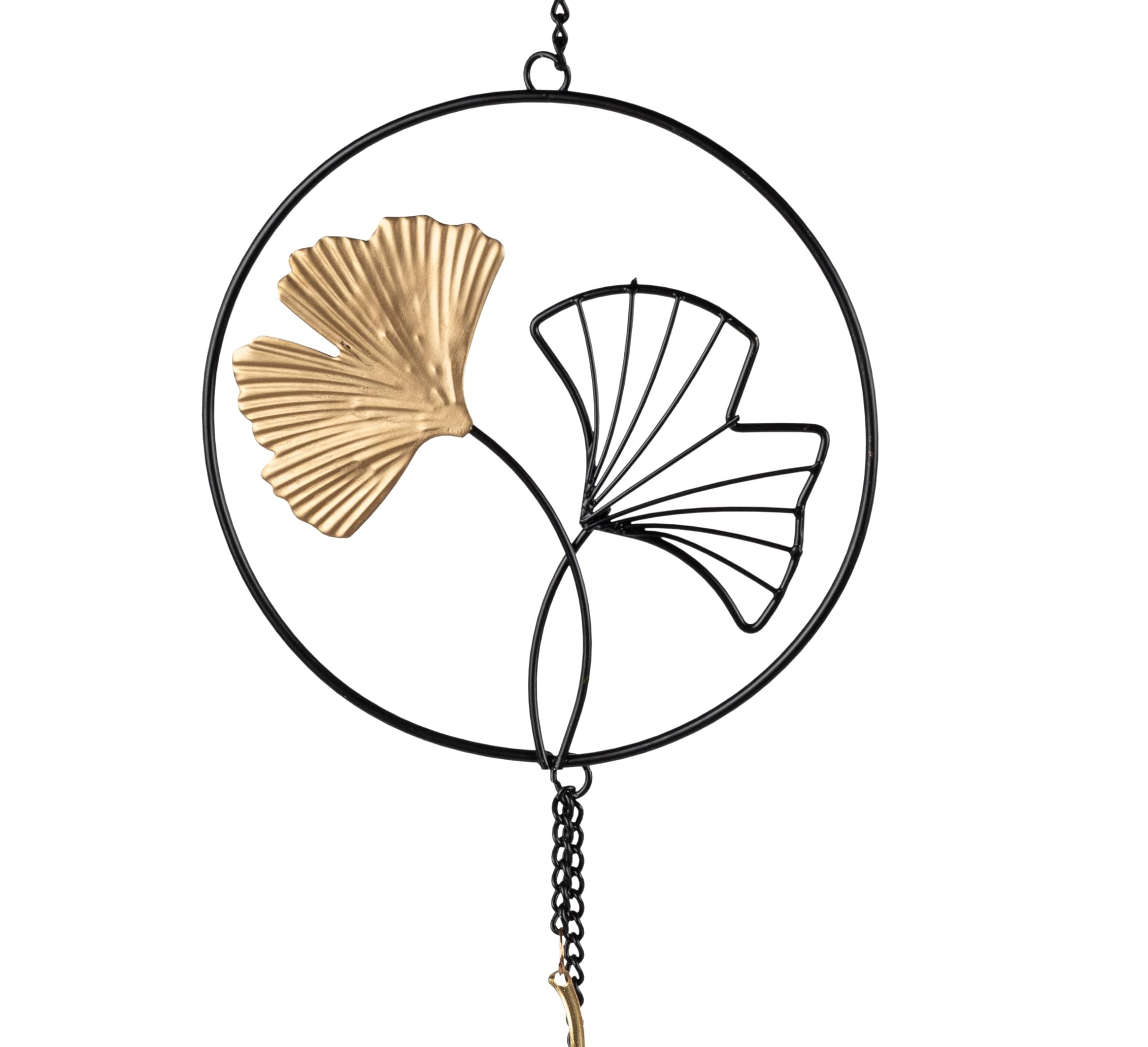 formano Dekoracyjna zawieszka okienna girlanda Ginko 40 cm metal Mobile – precyzyjnie wykonany motyw liścia miłorzębu, dekoracja okienna, dekoracja wisząca