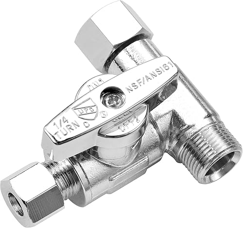 Miniatura 7 de Adaptador de válvula de parada en T Válvula de parada angular Válvula Add-A-Tee 38 "X38" X14" para refrigerador, máquina de hielo, cafetera, filtros