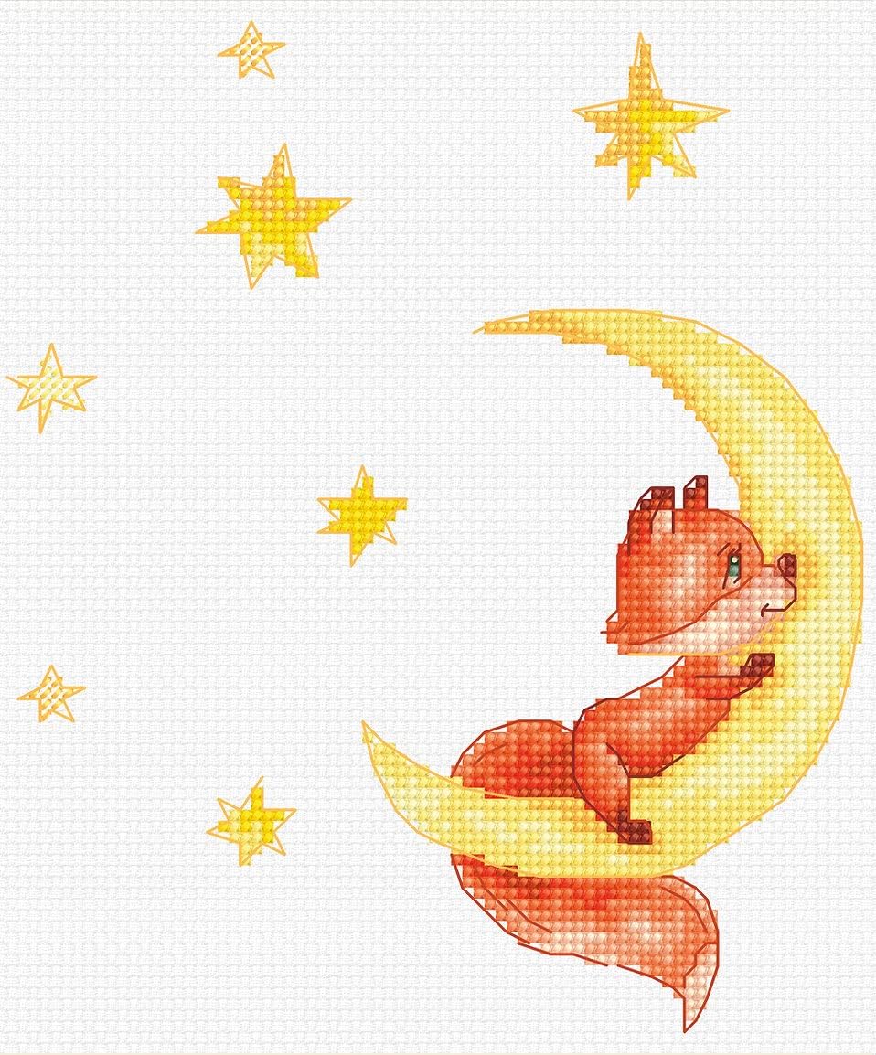 Luca-S Cross Stitch Kit Gold - Fox, B1189