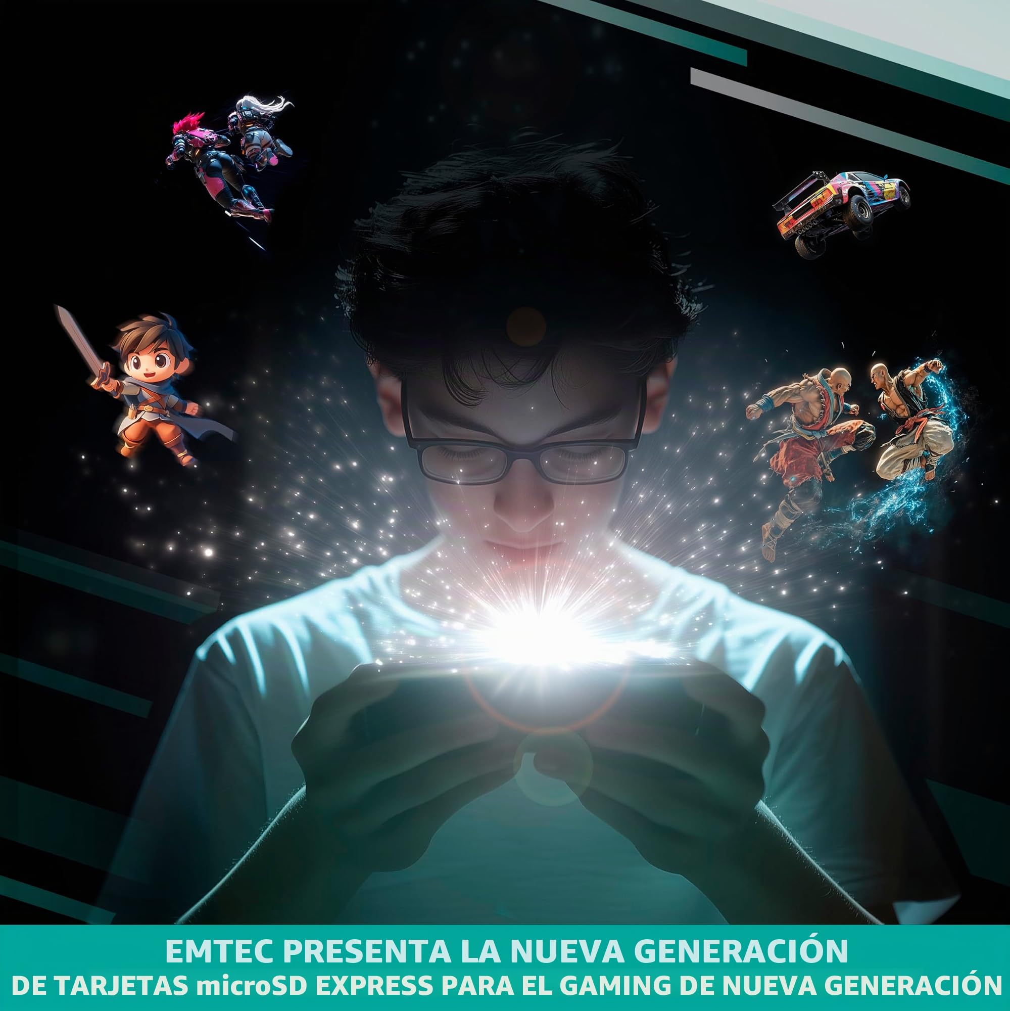 EMTEC, Tarjeta MicroSDXC 256GB UHS-I U3 V30 A1 Express Gaming, Compatible con Nintendo Switch 2, Alta Velocidad hasta 880Mbps, Almacenamiento extendido, Ideal para Juegos y Aplicaciones, fiable y
