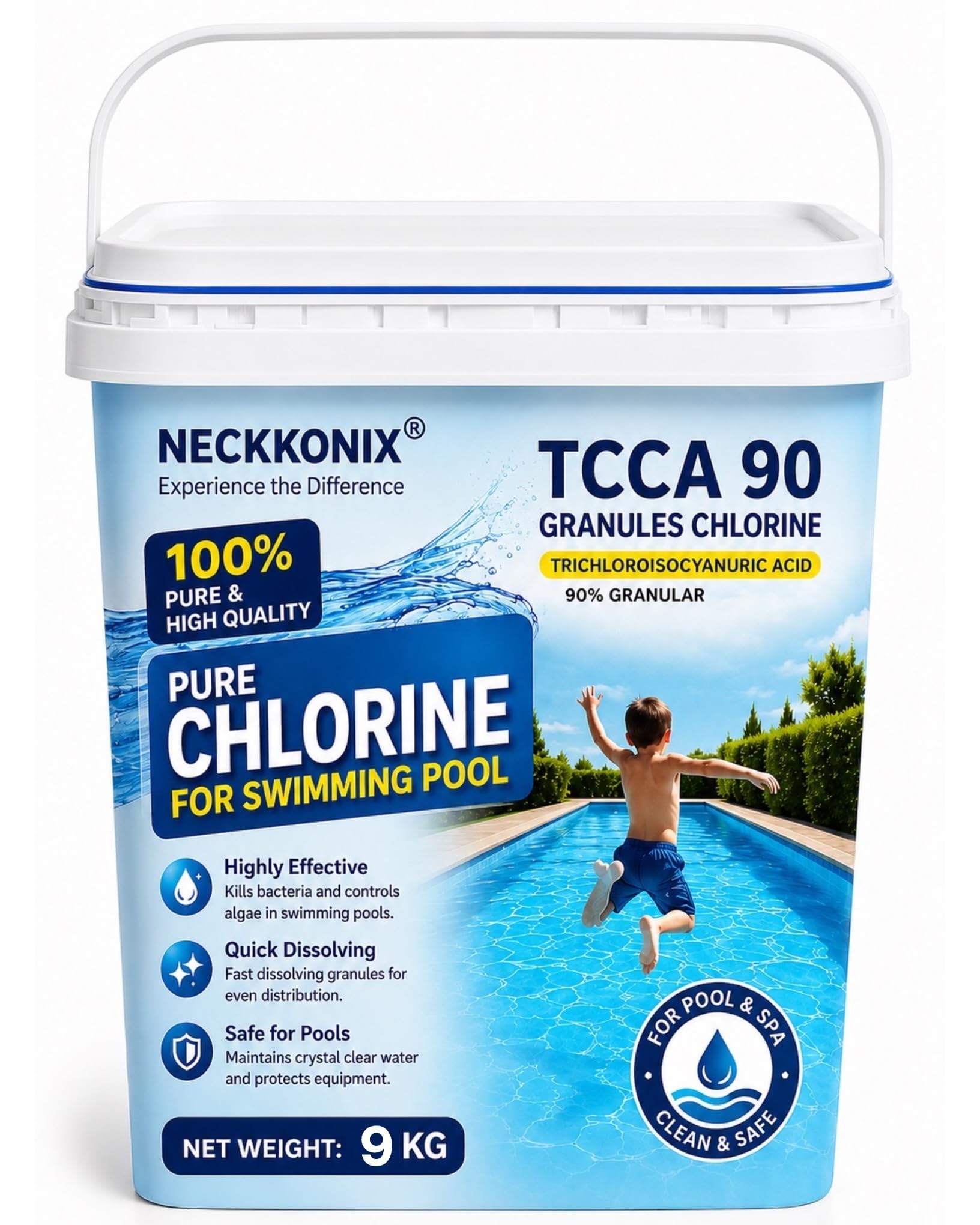 TCCA 90 Granules 9 KG Chlorine for Swimming Pool Imported Pack-image-40