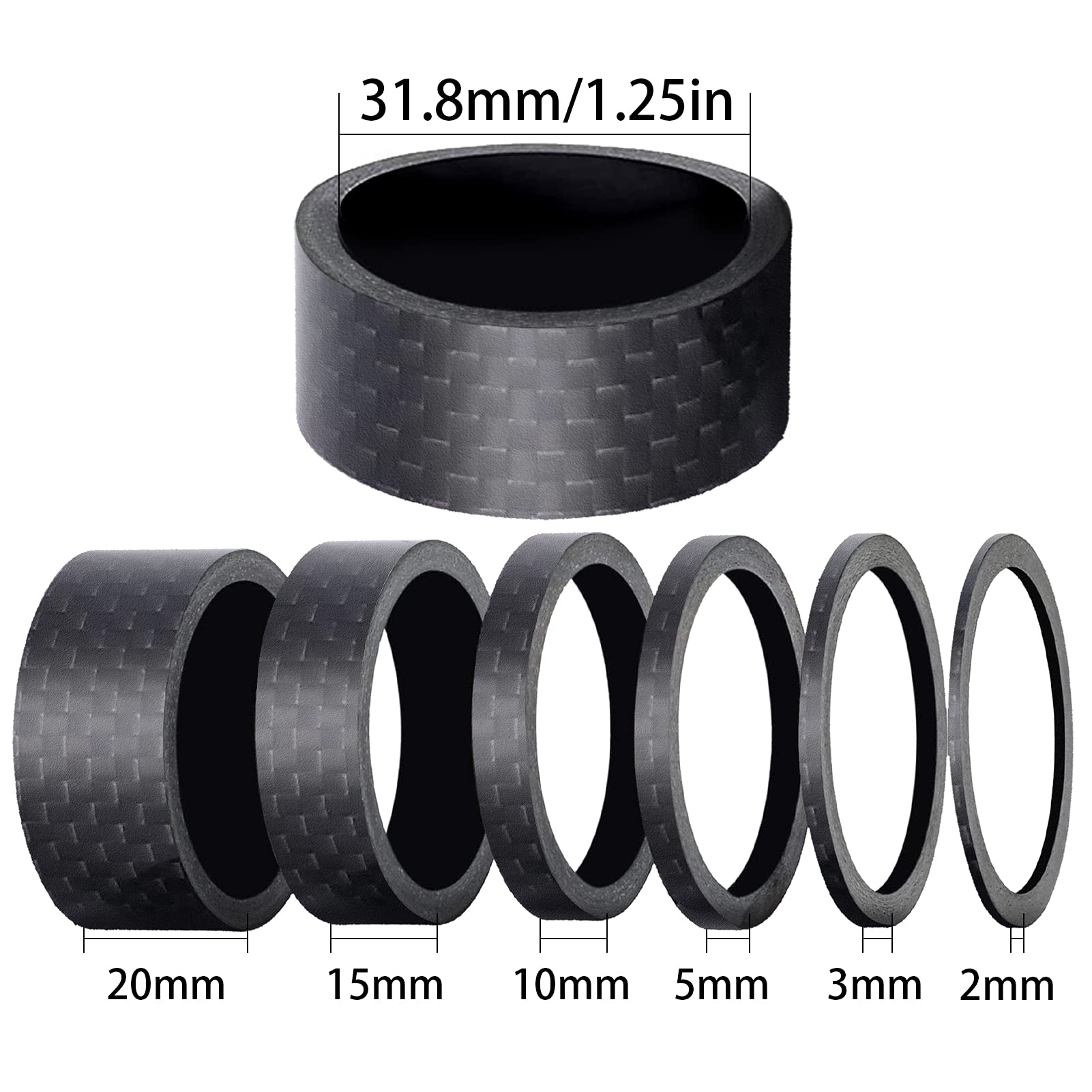 8 Distanziatori Per Sterzo Bicicletta In Alluminio - 2mm, 3mm, 5mm, 10mm Per BMX, MTB, Strada - Foto 7
